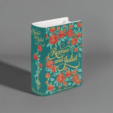 Large Book Vase - Romeo and Juliet - Ziya Blue