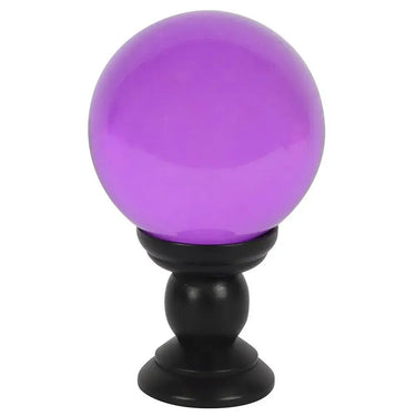 Large Purple Crystal Ball On Stand - Ziya Blue