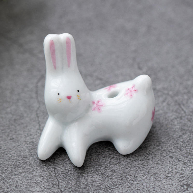 Laying Bunny Incense Holder - Ziya Blue