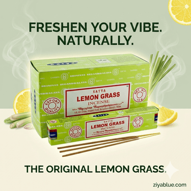 Lemongrass Incense Sticks (15 g) 🍋✨ - Ziya Blue