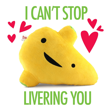 Liver Plush - Im a Liver not a Fighter - Ziya Blue