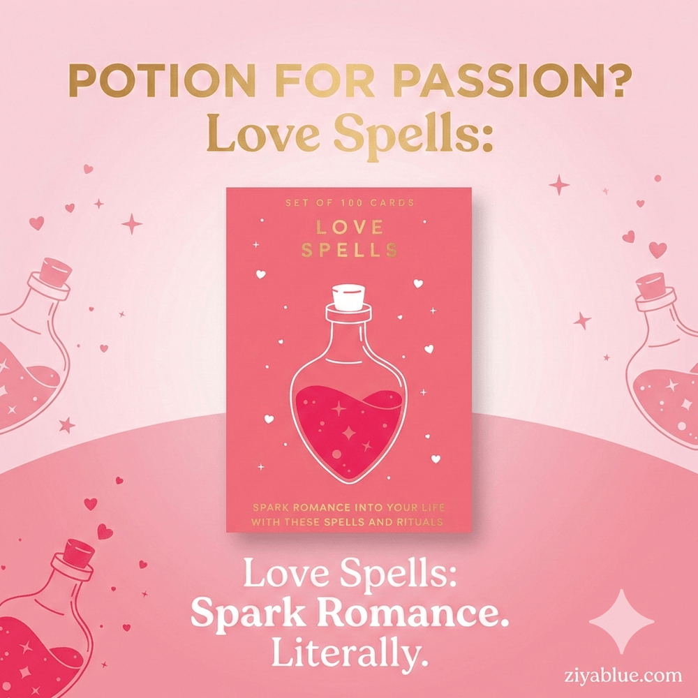 Love Spells Set of 100 Cards (18+) - Ziya Blue