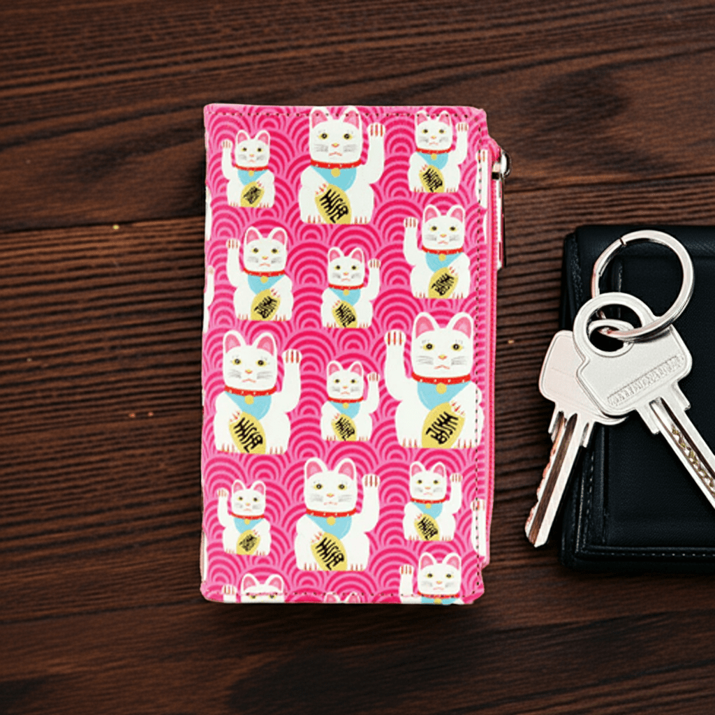 Lucky Cat Wallet - Ziya Blue