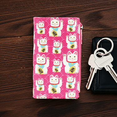 Lucky Cat Wallet - Ziya Blue