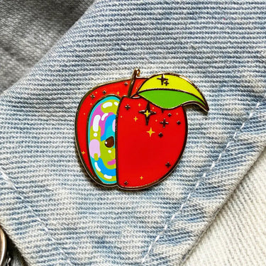 Magic Apple Rainbow Enamel Pin - Ziya Blue