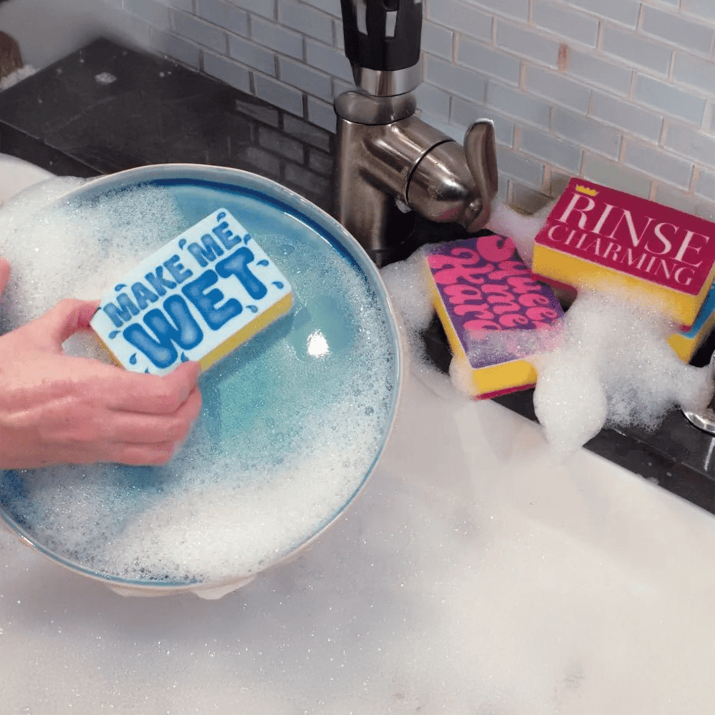 Main Squeeze/Get Me Dirty Sponge Set - Ziya Blue