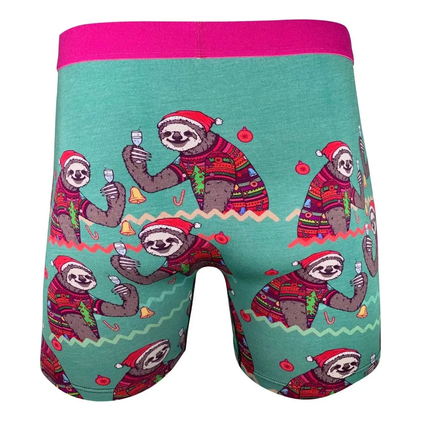 Men's Christmas Sloths Underwear - Ziya Blue