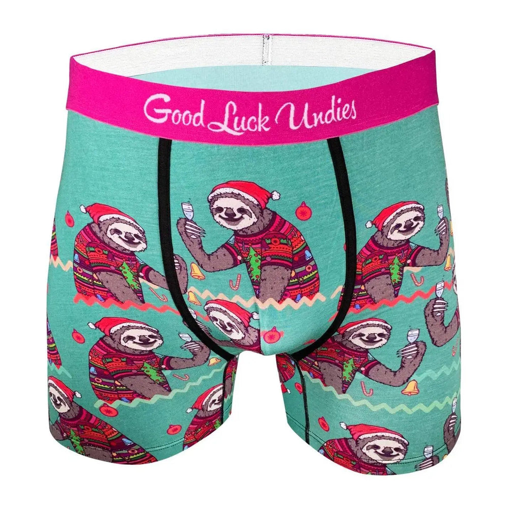 Men's Christmas Sloths Underwear - Ziya Blue