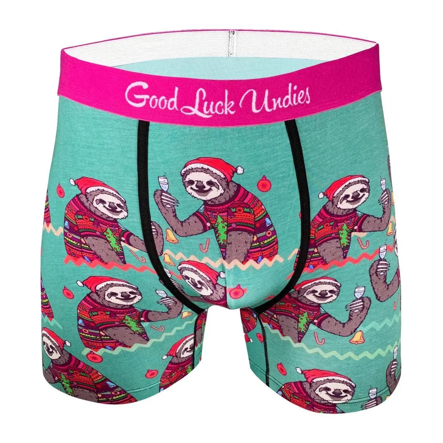 Men's Christmas Sloths Underwear - Ziya Blue