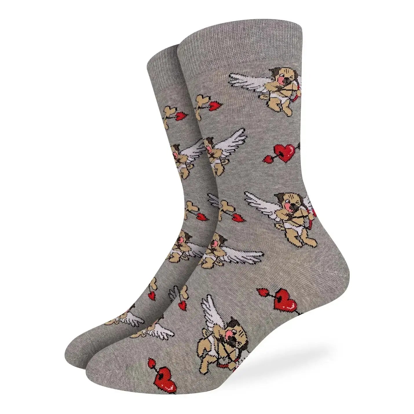 Men's Cupid Pugs Socks - Ziya Blue