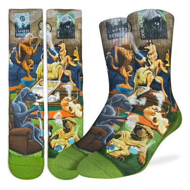 Men's Dogs Smoking Weed Socks - Ziya Blue