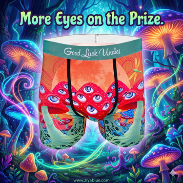 Men's Magic Mushrooms Underwear - Ziya Blue