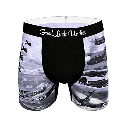 Men's Vintage Fighter Planes Underwear - Ziya Blue