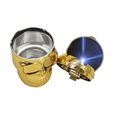 Metallic Skull LED Ashtray - Ziya Blue