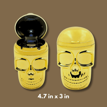 Metallic Skull LED Ashtray - Ziya Blue
