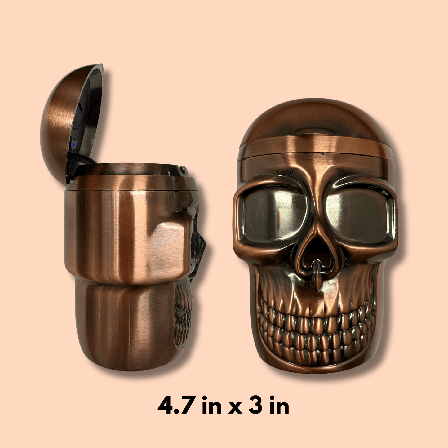 Metallic Skull LED Ashtray - Ziya Blue