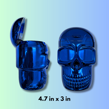 Metallic Skull LED Ashtray - Ziya Blue