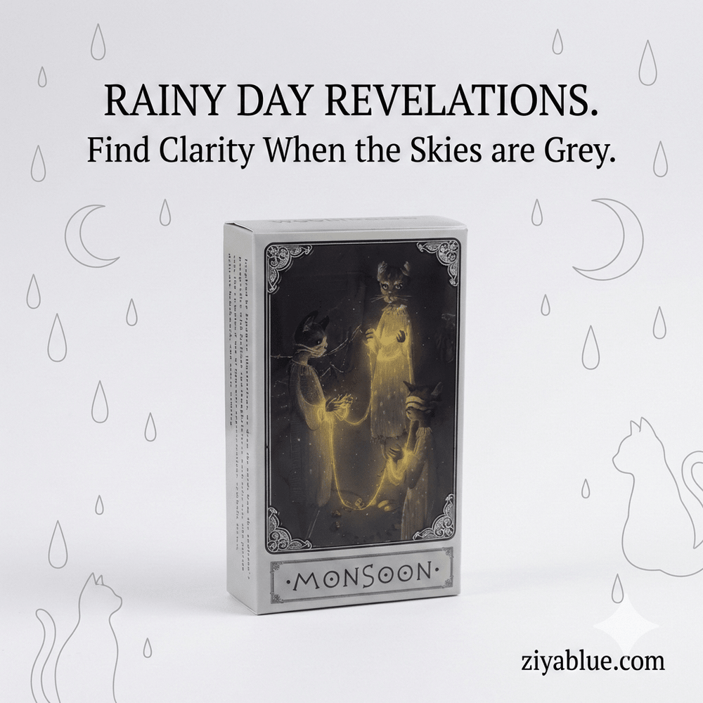 Monsoon Tarot: Japanese - Inspired 78 - Card Deck - Ziya Blue