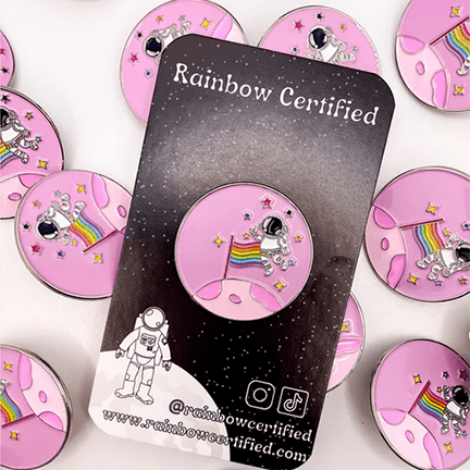 Moon Landing LGBTQ+ Enamel Pin - Ziya Blue