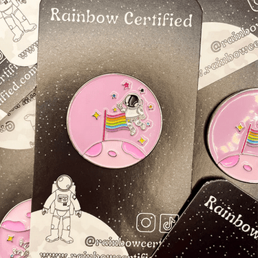 Moon Landing LGBTQ+ Enamel Pin - Ziya Blue