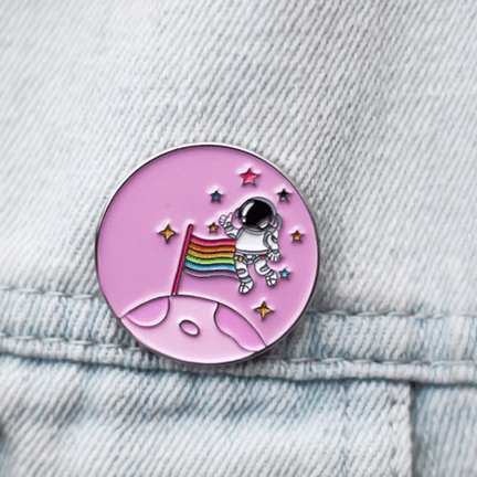 Moon Landing LGBTQ+ Enamel Pin - Ziya Blue