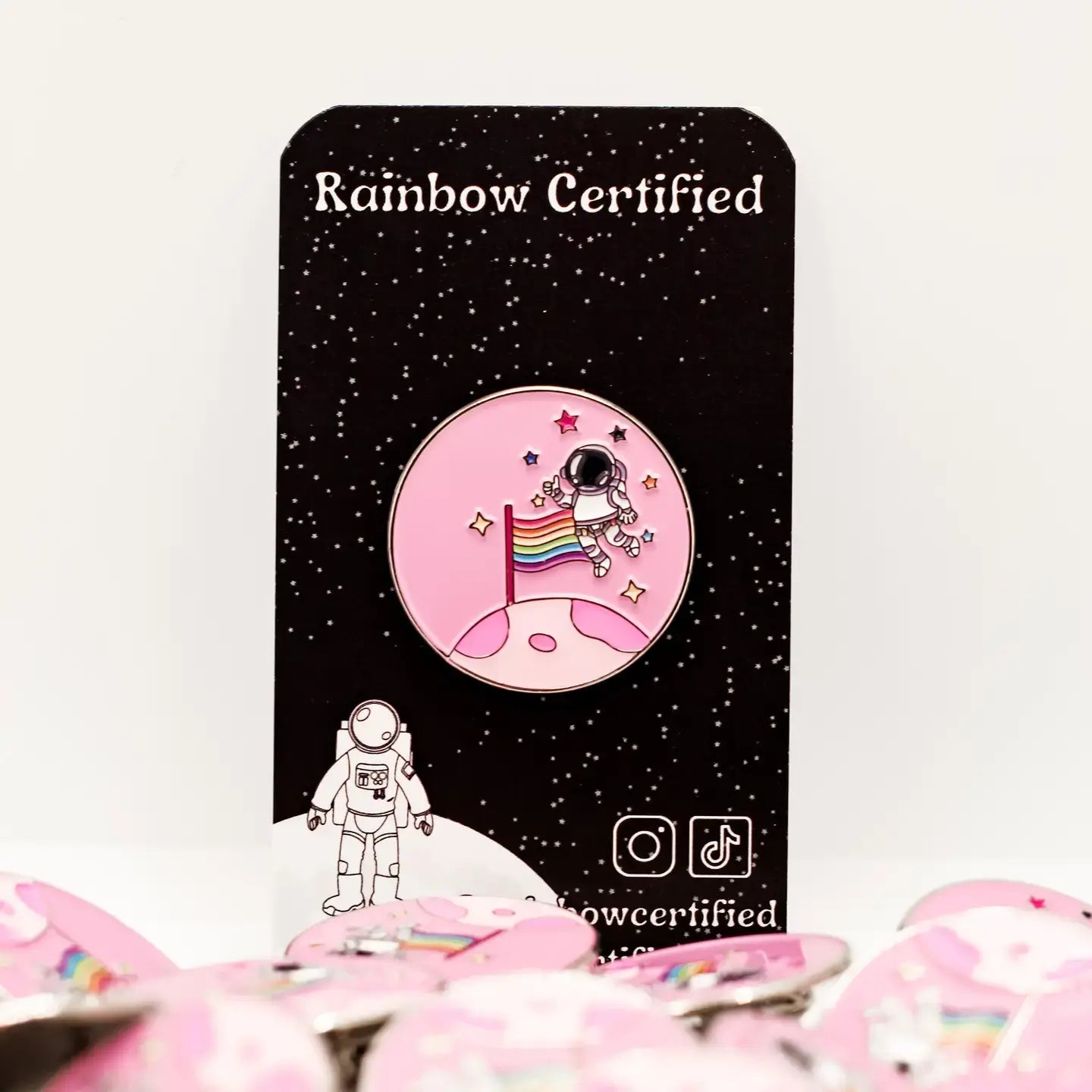 Moon Landing LGBTQ+ Enamel Pin - Ziya Blue