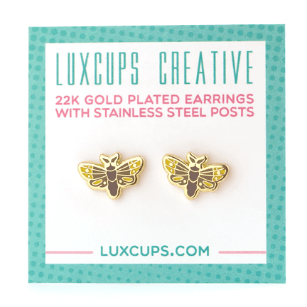 Moth Earrings - Ziya Blue