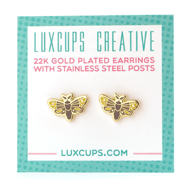 Moth Earrings - Ziya Blue