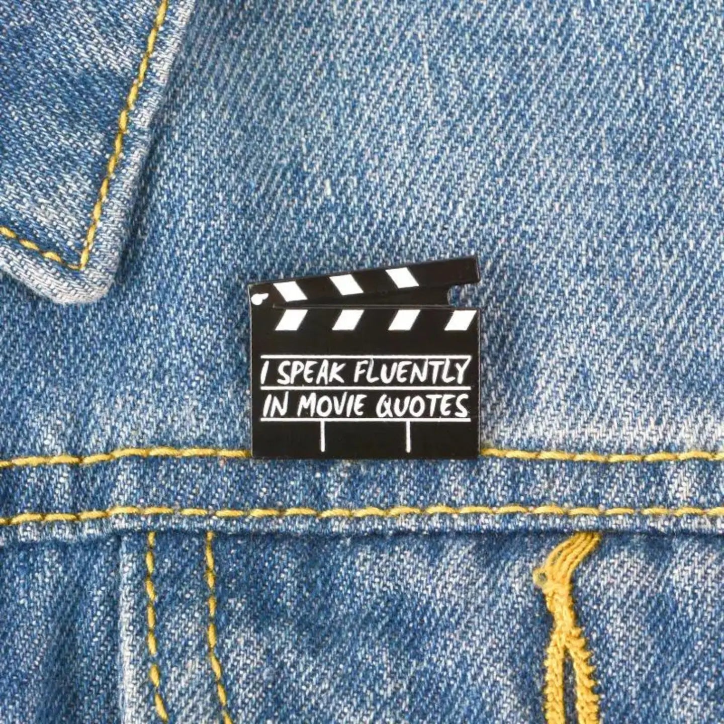 Movie Quote Lapel Pin - Ziya Blue