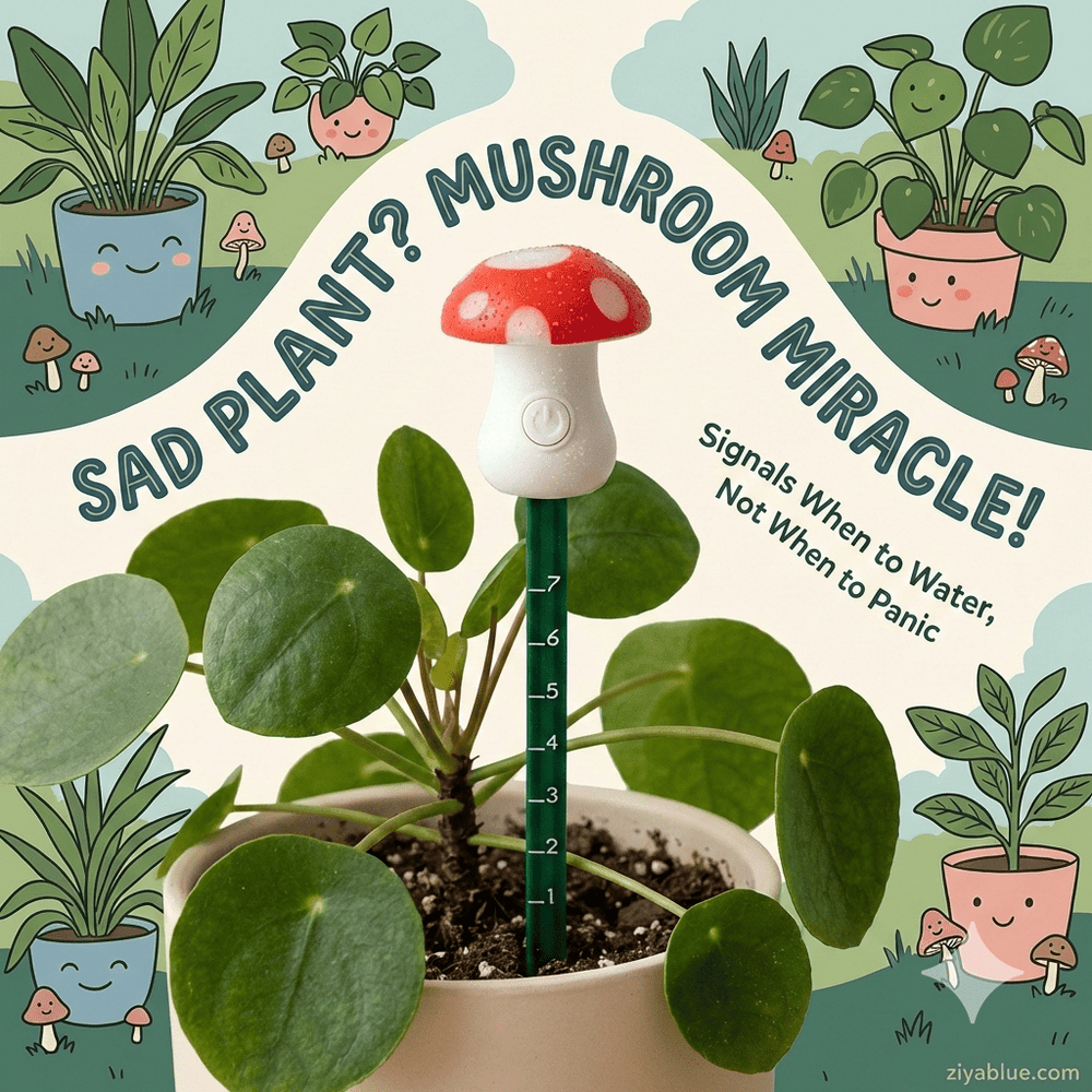 Mushroom Moisture Meter 🍄🌿 - Plant Care Tool - Ziya Blue