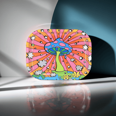 Mushroom Trip Rolling Tray - Ziya Blue