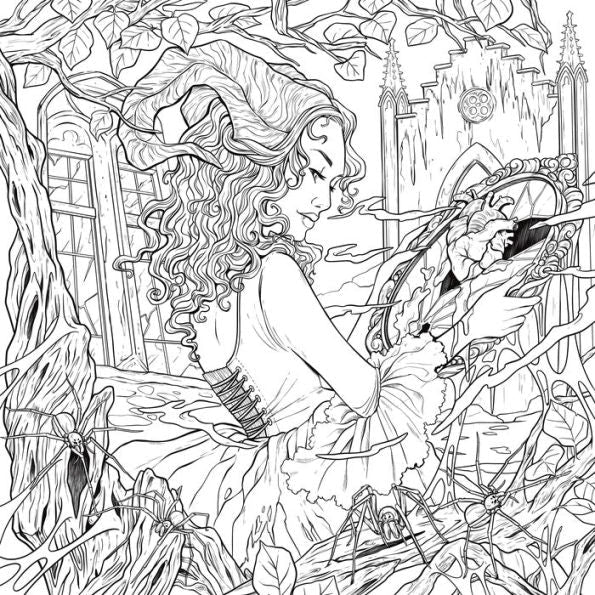 Mythogoria: Darkest Desires: A Gothic Romance Coloring Book - Ziya Blue