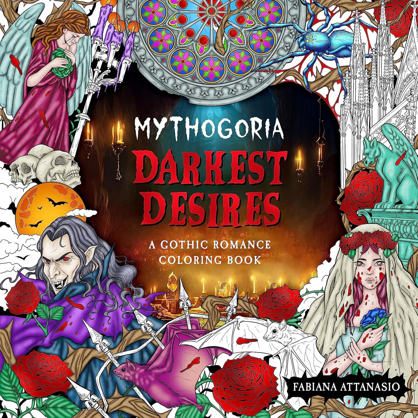 Mythogoria: Darkest Desires: A Gothic Romance Coloring Book - Ziya Blue