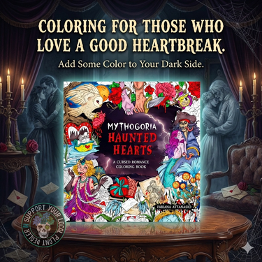 Mythogoria - Haunted Hearts: A Cursed Romance Colouring Book - Ziya Blue