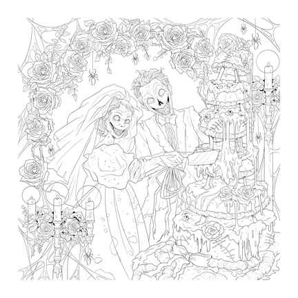 Mythogoria - Haunted Hearts: A Cursed Romance Colouring Book - Ziya Blue