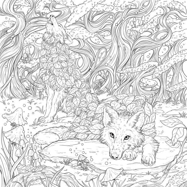 Mythographic Color and Discover: Fantasy Forest - Ziya Blue