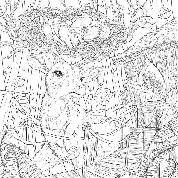 Mythographic Color and Discover: Fantasy Forest - Ziya Blue