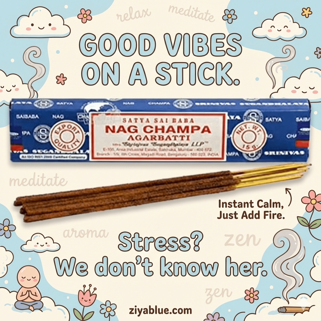 Nag Champa Satya Incense Sticks - Ziya Blue
