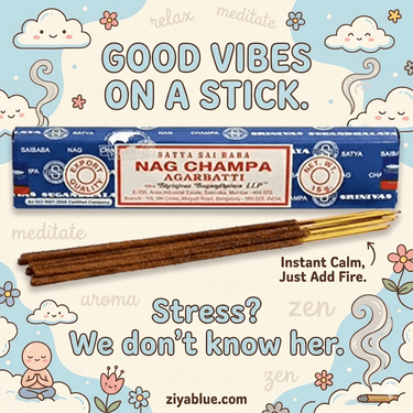Nag Champa Satya Incense Sticks - Ziya Blue