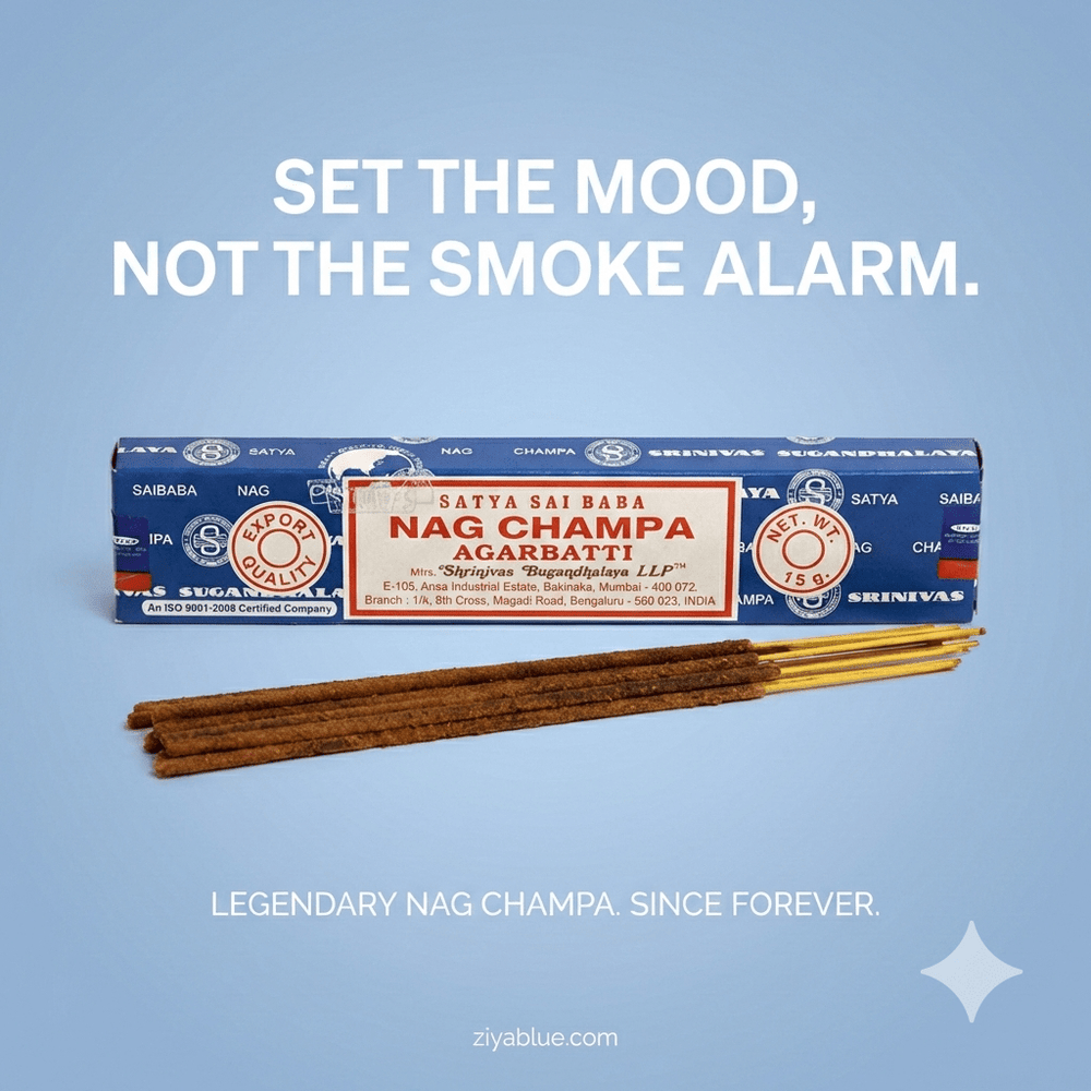 Nag Champa Satya Incense Sticks | The Original 15g Blue Box - Ziya Blue
