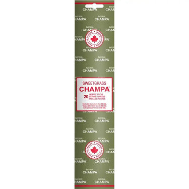 Natural Champa Sweetgrass Incense Sticks | Made in Canada - Ziya Blue