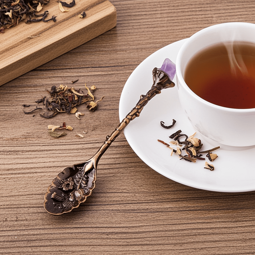 Natural Crystal Edged Spoon - Ziya Blue