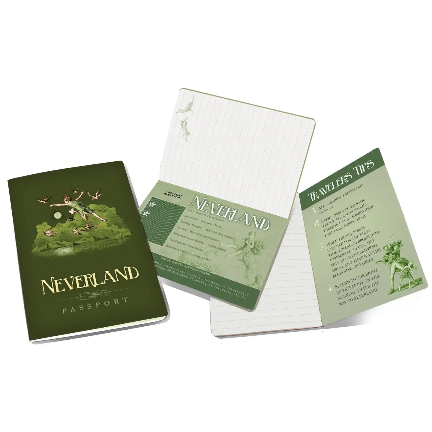 Neverland Passport Notebook - Ziya Blue
