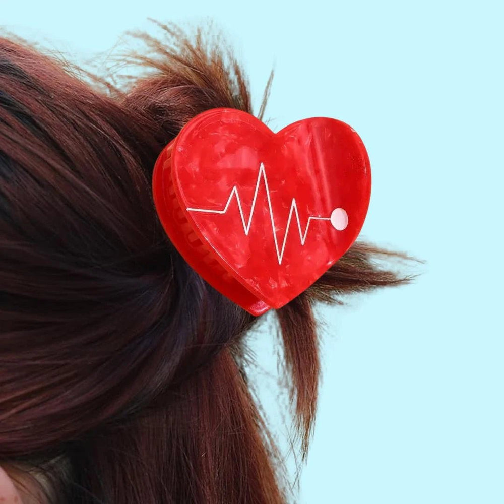 Nurse Heart Hair Claw - Ziya Blue
