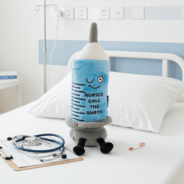 Nurses Call the Shots - Needle Plush - Ziya Blue