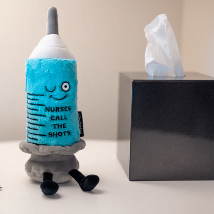 Nurses Call the Shots - Needle Plush - Ziya Blue