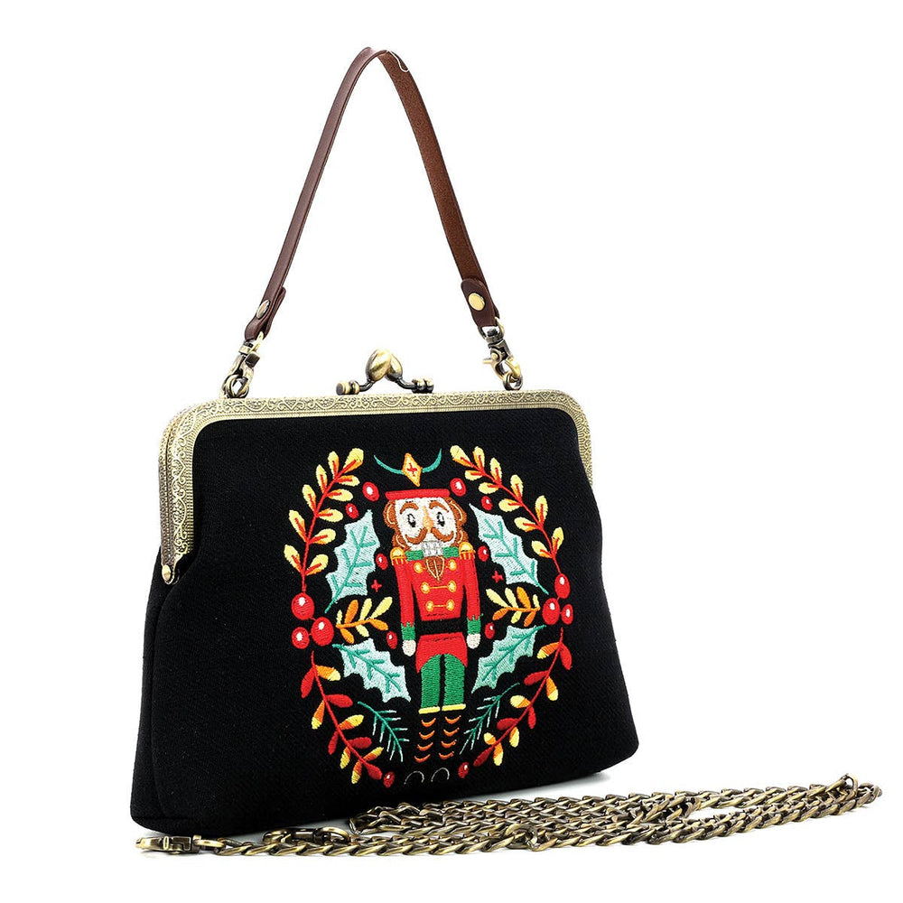 Nut Cracker Kiss Lock Bag 🎄✨ - Ziya Blue