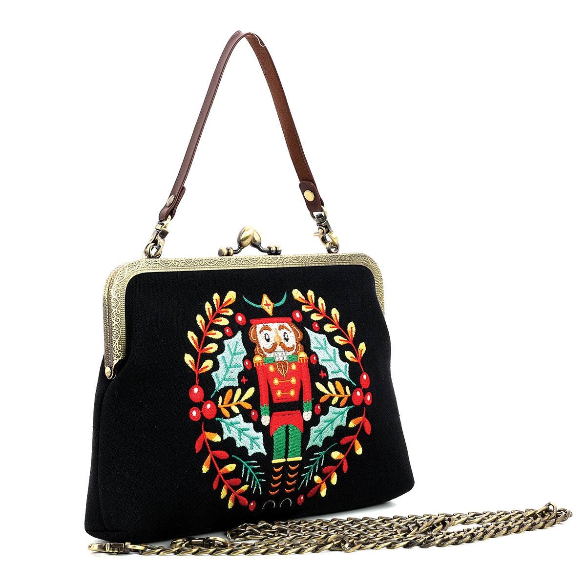 Nut Cracker Kiss Lock Bag 🎄✨ - Ziya Blue