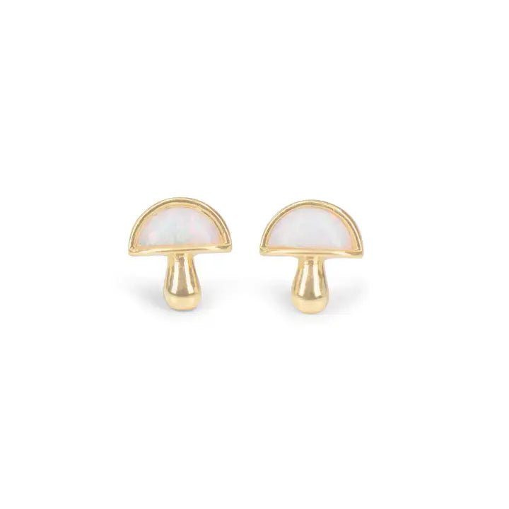Opal Mushroom Stud Earrings - Ziya Blue