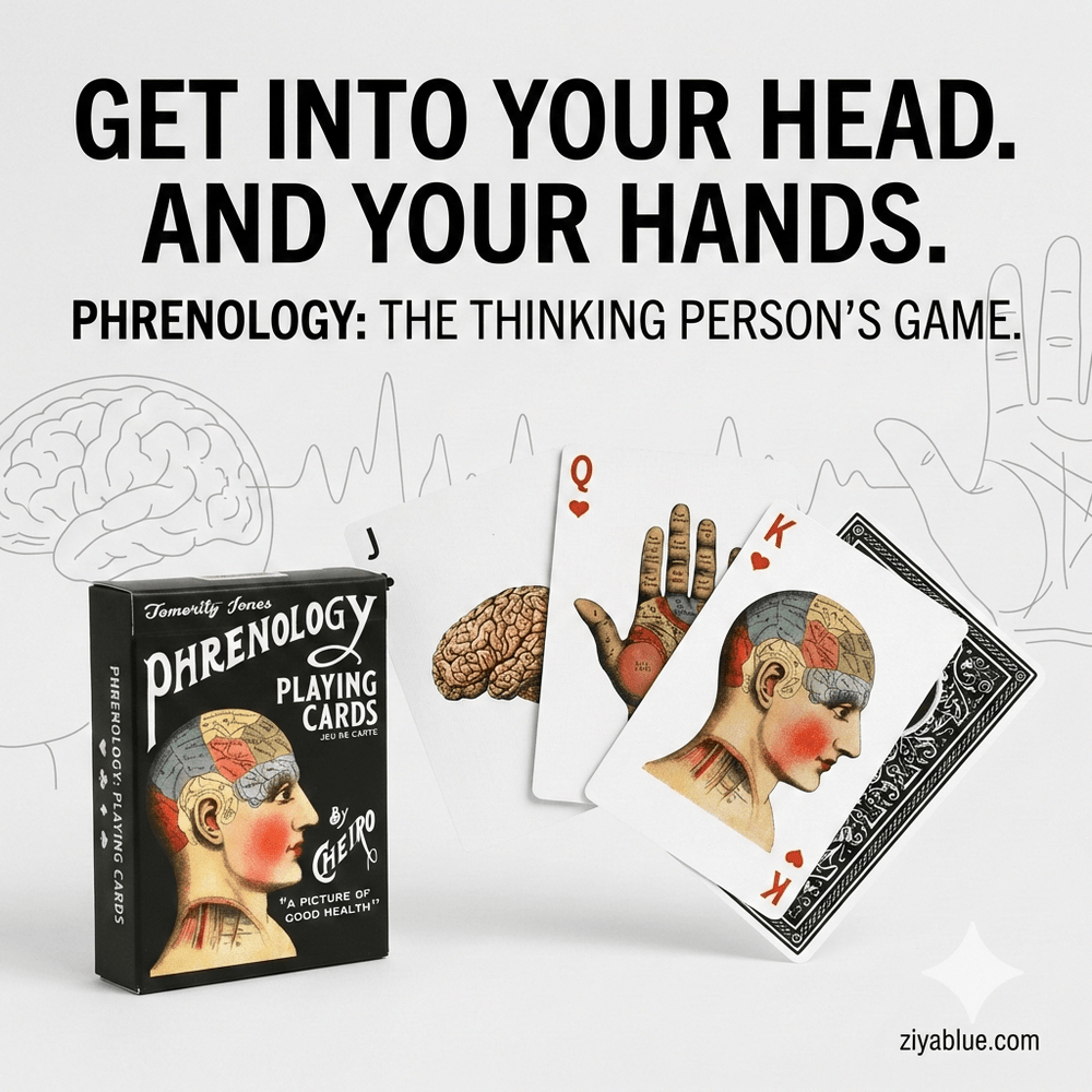Palmistry & Phrenology Playing Cards - Ziya Blue